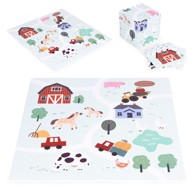 ECOTOYS Velika pjenasta podloga za djecu farma,bijela 90,5 x 90,5 cm 21 kom 